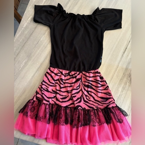 Kids Retro 80’s Halloween costume size small 4-6 zebra hot pink - Picture 3 of 4